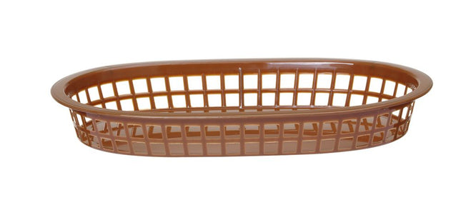Serveringskurve i fastfood-stil, HENDI, Brun, 6 stk., 275x175x(H)38mm