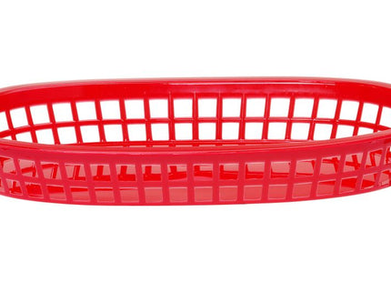 Serveringskurve i fastfood-stil, HENDI, Rød, 6 stk., 272x175x(H)38mm