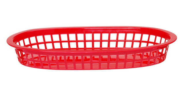 Serveringskurve i fastfood-stil, HENDI, Rød, 6 stk., 272x175x(H)38mm