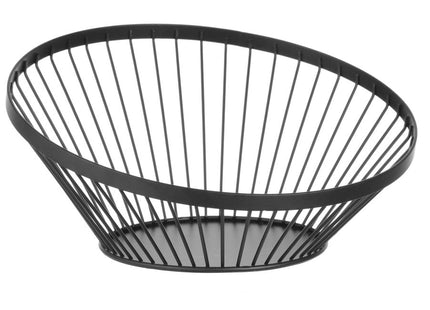 Skrå rund frugtkurv sort, HENDI, ⌀280x(H)130mm