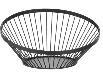 Skrå rund frugtkurv sort, HENDI, ⌀280x(H)130mm