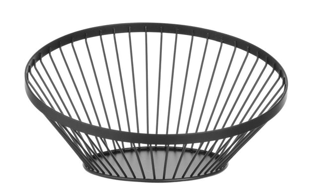 Skrå rund frugtkurv sort, HENDI, ⌀280x(H)130mm