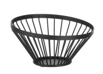 Skrå rund frugtkurv sort, HENDI, ⌀150x(H)80mm