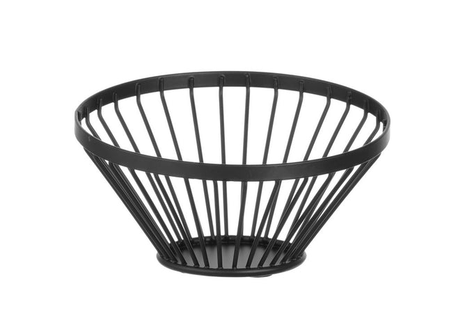 Skrå rund frugtkurv sort, HENDI, ⌀150x(H)80mm
