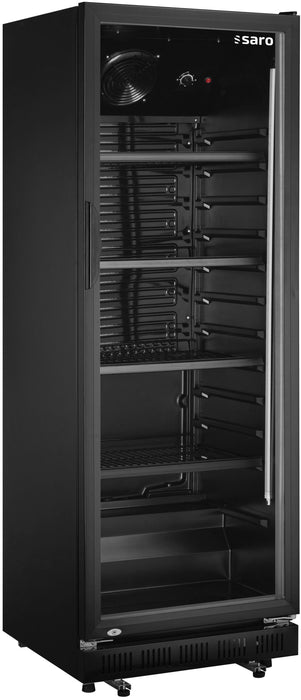 SARO Displaykøleskab med glaslåge - sort, model