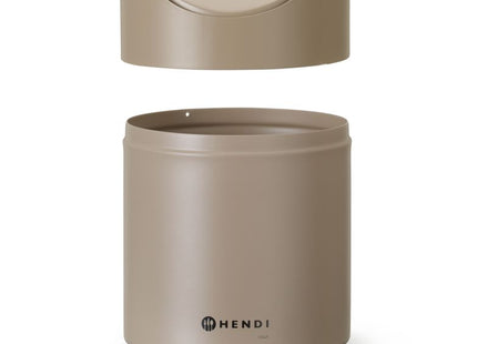 Bordaffaldsspand med svinglåg, HENDI, 1,2L, beige, ⌀120x(H)165mm