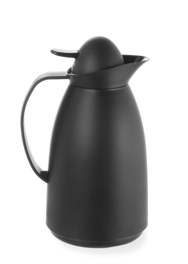 Termokande med glasindsats, HENDI, 1L, Sort, ⌀140x(H)268mm