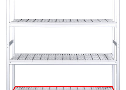 Aluminiumshylde med plastgitre 475x1330mm