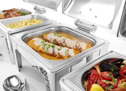 Chafing dish GN 1/2 spejlfinish, HENDI, Profi Line, 4L, 365x345x(H)345mm