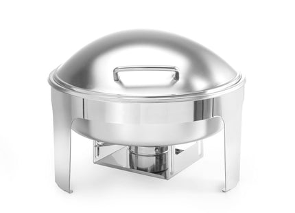 Chafing dish rund satinfinish, HENDI, Profi Line, 6L, 465x420x(H)320mm