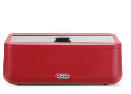 Chafing dish UNIQ, HENDI, designet af Robert Bronwasser, GN 1/1, Rød, 230V/700W, 607x402x(H)245mm