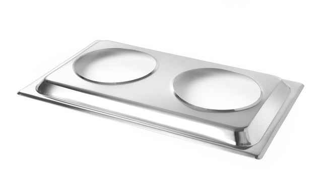 Adapter til 2 bain-marie-indsatse, HENDI, adapter, GN 1/1, 530x325x(H)30mm