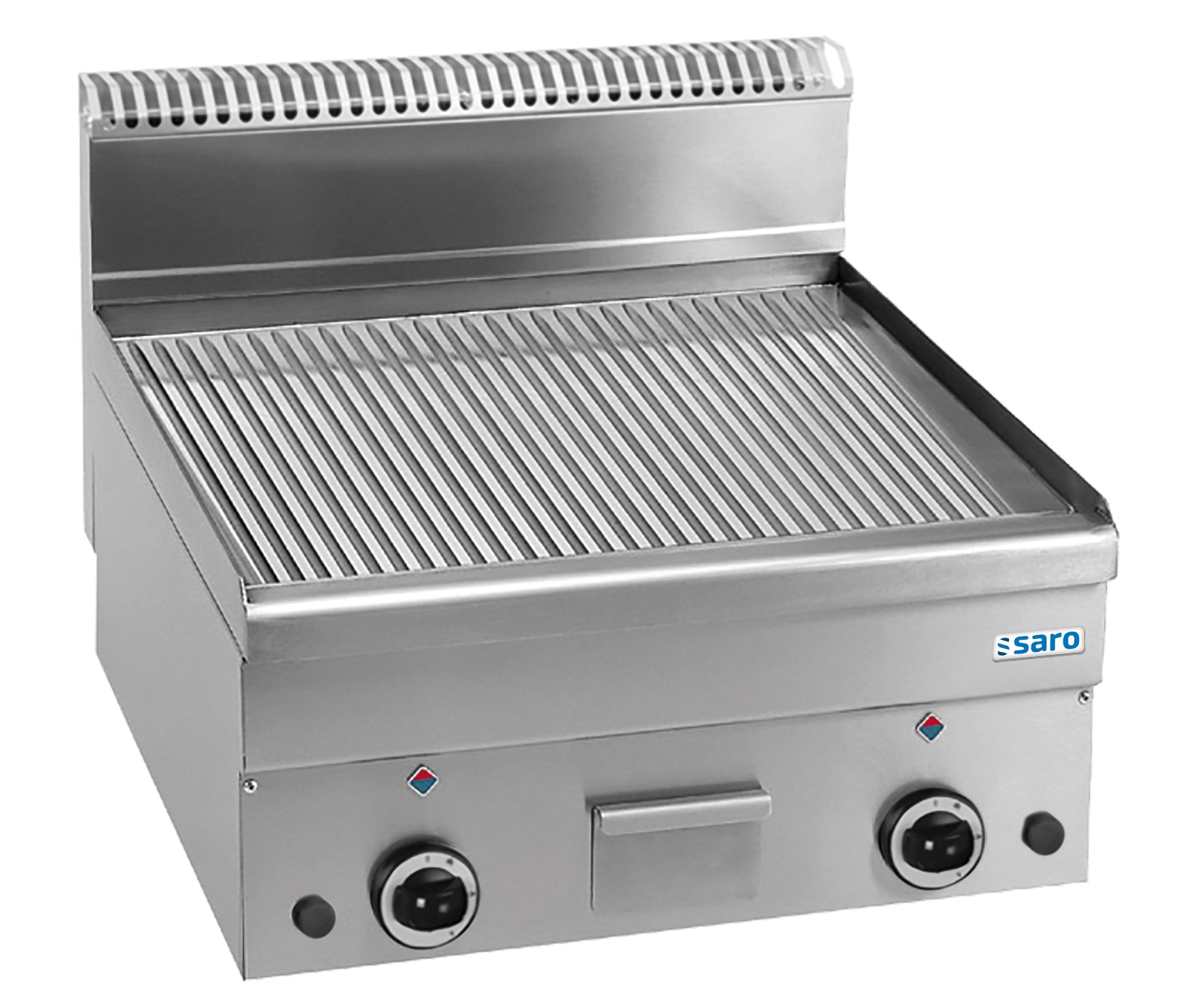 SARO Gasgrillplade Rillet stegeplade 600x600 Model GFT66R