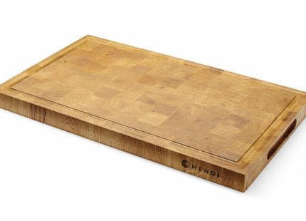 Serveringsbræt i eg, end-grain, HENDI, 530x325x(H)35mm, Rektangulær