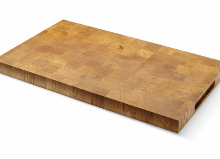 Serveringsbræt i eg, end-grain, HENDI, 530x325x(H)35mm, Rektangulær