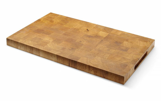 Serveringsbræt i eg, end-grain, HENDI, 530x325x(H)35mm, Rektangulær