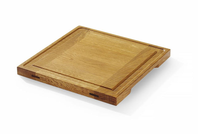 Serveringsbræt i eg, HENDI, 270x270x(H)20mm, Rektangulær