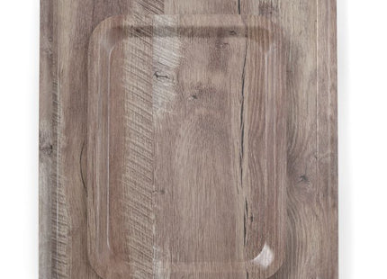 Serveringsbakke med melaminlaminat, skridsikker, med trædesign, AmerBox, Wood dark, 240x340mm
