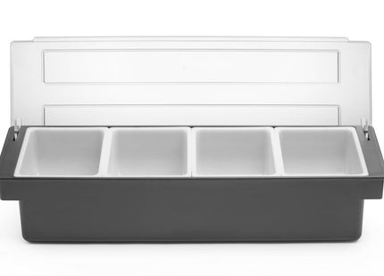 Condiment holder - 4 beholdere, BarUp, 480x150x(H)100mm