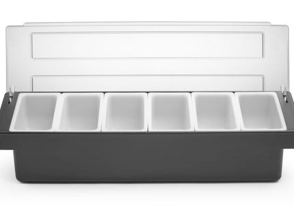 Condiment holder - 6 beholdere, BarUp, 480x150x(H)100mm