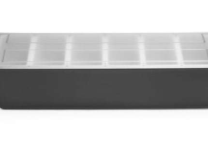 Condiment holder - 6 beholdere, BarUp, 480x150x(H)100mm