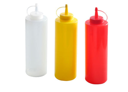 Sæt med dispenserflasker, HENDI, 0,7L, gennemsigtig, 3 stk., ⌀70x(H)245mm