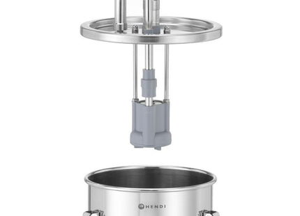Saucebeholder i rustfrit stål med dispenser, HENDI, 4,5L, ⌀198x(H)360mm