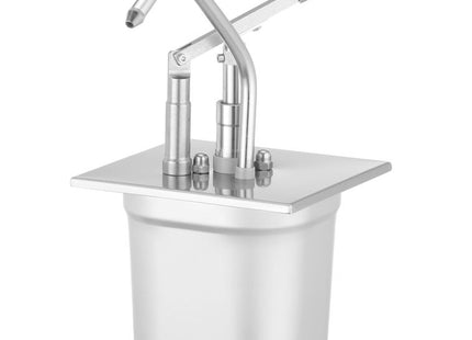 Låg med dispenser til GN-beholdere, HENDI, GN 1/6, Sølv, 276x165mm