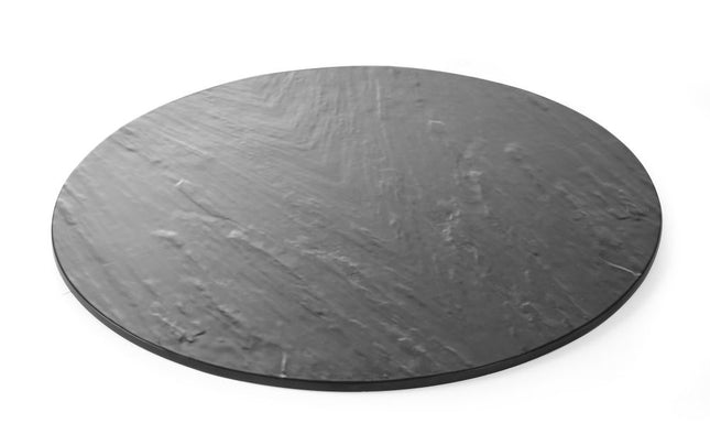 Plateau, rundt – skiferdesign, HENDI, ⌀430x(H)7mm