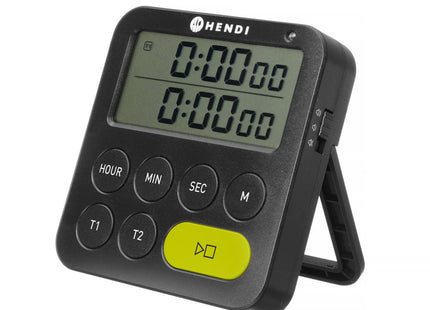 Dobbelt timer, HENDI, sort, 82x20x(H)86mm