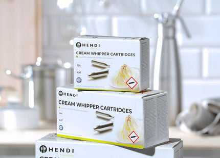 Patroner til flødesifon, HENDI, sølv, 10 pcs