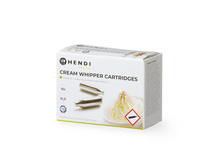 Patroner til flødesifon, HENDI, sølv, 10 pcs