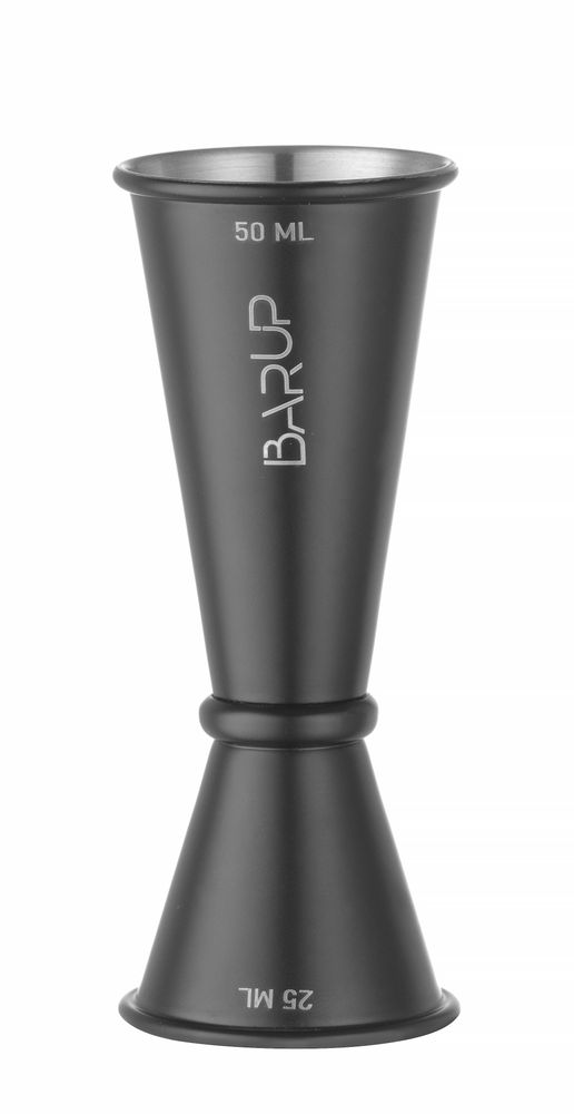Jigger 25/50 ml, BarUp, Sort, ⌀44x(H)110mm