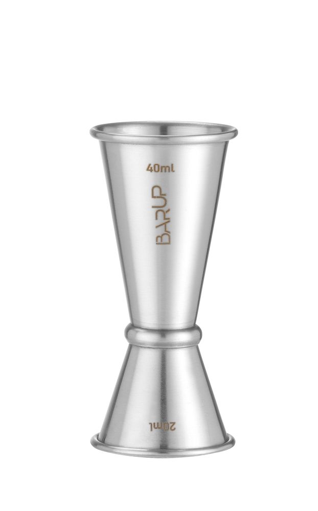 Jigger 20/40 ml, BarUp, 0,04L, Sølv, ⌀42x(H)100mm, Rund