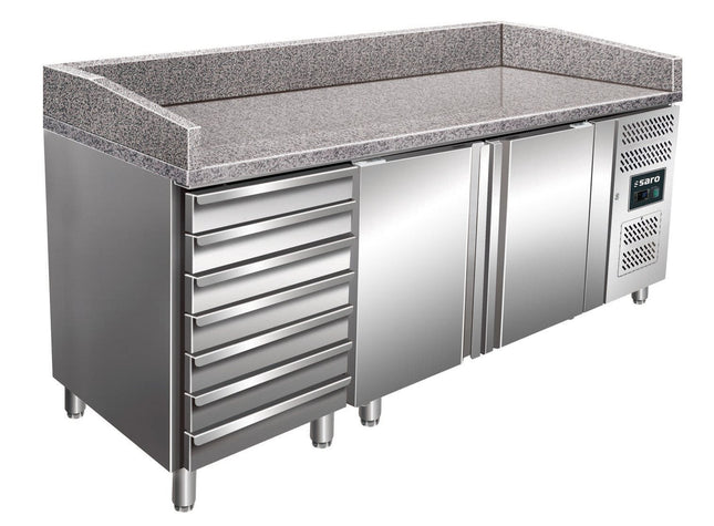 Pizzabord med skuffer - Mål: 2025 x 800 x 890-950/1040 mm - Model: Marga PZ 2610 TN
