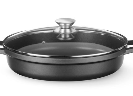 Kasserolle med non-stick belægning, HENDI, 9L, sort, 405x332x(H)138mm, Round