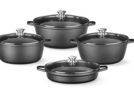 Kasserolle med non-stick belægning, HENDI, 7,5L, sort, 387x310x(H)130mm, Round