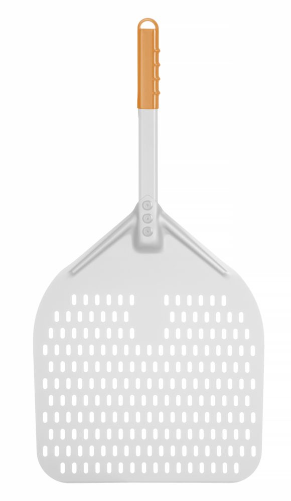 Pizzaspade med kort skaft, firkantet, perforeret, HENDI, 350x710mm
