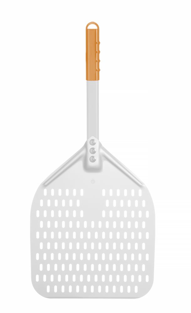 Pizzaspade med kort skaft, firkantet, perforeret, HENDI, 350x710mm