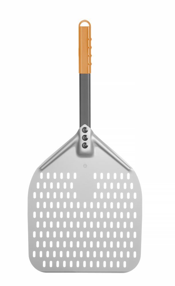 Pizzaspade med kort skaft, firkantet, perforeret, HENDI, 350x710mm