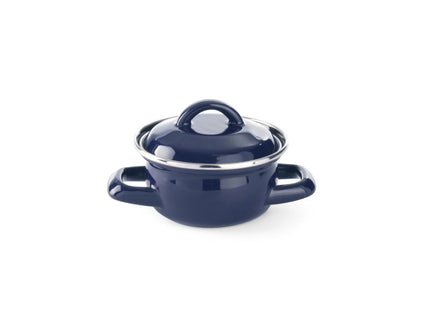 Suppe- og saucegryde - med låg, HENDI, 0,5L, sort, ⌀135x(H)105mm