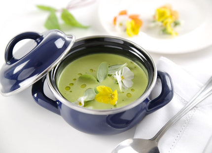 Suppe- og saucegryde - med låg, HENDI, 0,5L, sort, ⌀135x(H)105mm