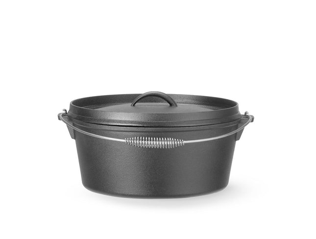 Støbejernsgryde, HENDI, 7,2L, sort, ⌀310x(H)130mm, Round