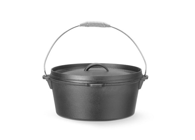 Støbejernsgryde, HENDI, 7,2L, sort, ⌀310x(H)130mm, Round