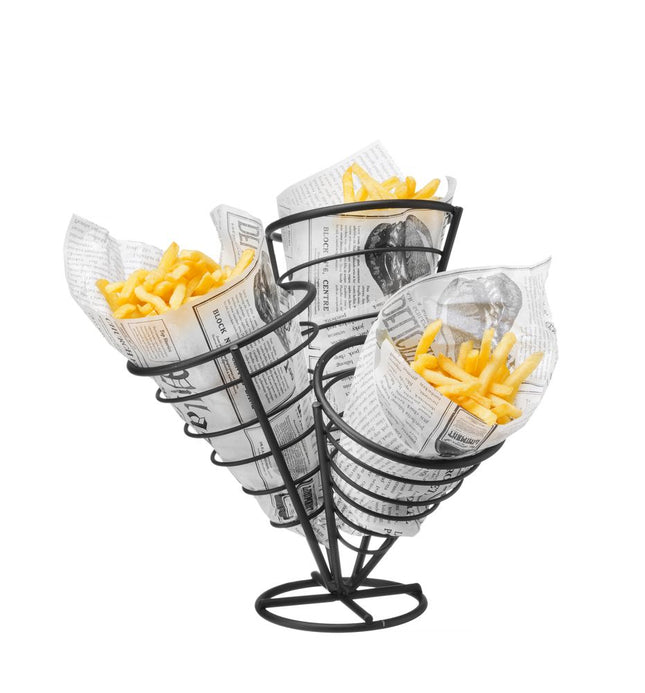 Serveringsstativ til pommes frites til 3 poser., HENDI, 270x270x(H)280mm