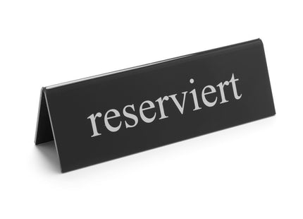 Bordskilt reserveret, HENDI, reserviert, 130x30x(H)38mm