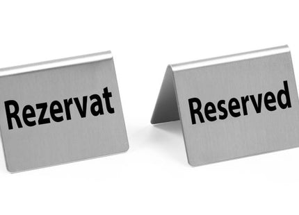 Bordskilt Reserved , HENDI, Gereserveerd, 4 pcs., 50x35x(H)40mm