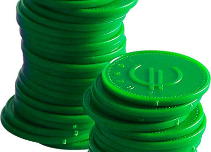Jetoner – 100 pcs., BarUp, grøn, 100 pcs., ⌀25mm