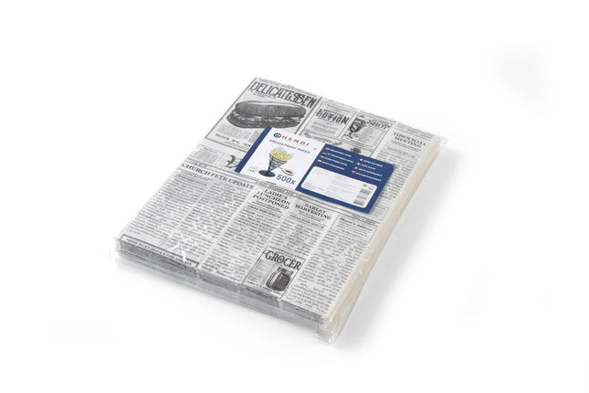 Fedttæt papir, HENDI, Newspaper print, 500 stk., 200x250mm