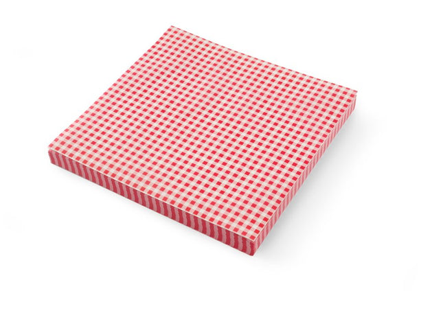 Fedttæt papir, HENDI, checked pattern, 500 stk., 305x305mm